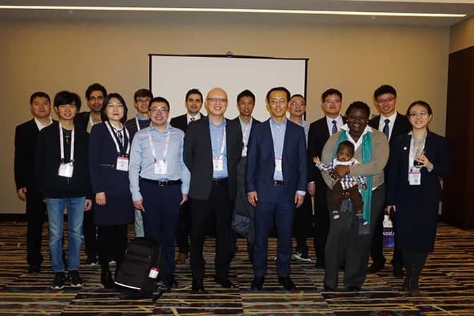 Group photo of CEE faculty and students at reception